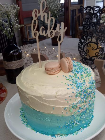 babyshower blue cake