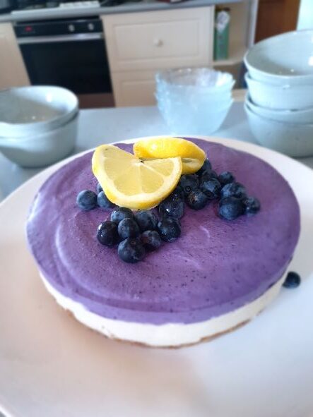Blueberry and lemon cake
